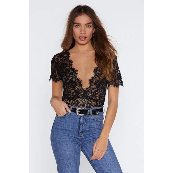 Zara Tops - ZARA Lace Bodysuit